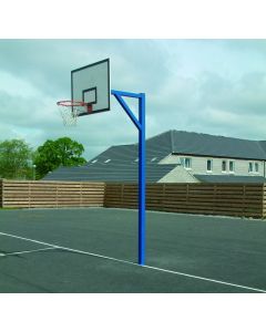 Heavy duty socketed outdoor basketball goals - with timber