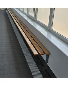 Wall fixed cantilever bench seating