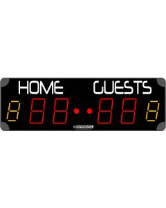 Electronic scoreboard for squash and badminton