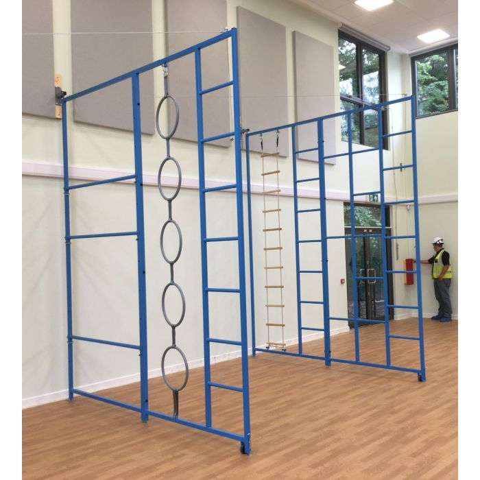 Two in One steel wall hinged climbing frame